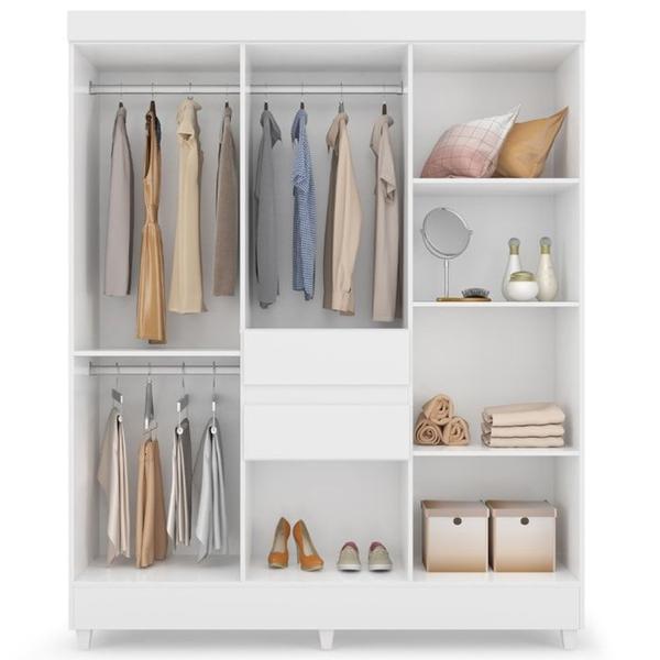 Imagem de Guarda Roupa Casal 08 Portas 82060 Branco Demobile