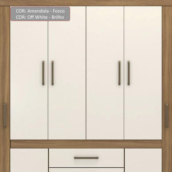 Imagem de Guarda Roupa Casal 08 Portas 84020 Amendola Off White Demobile