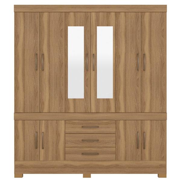 Imagem de Guarda Roupa Casal 10 Portas 2 Com Espelho Elite 3 Gavetas New Murano D02 Amendola Touch - Mpozenato