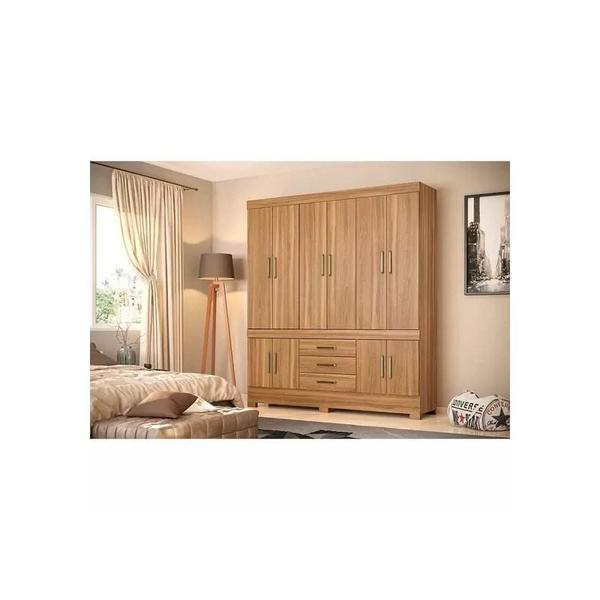 Imagem de Guarda Roupa Casal 10 Portas 3 Gavetas New Murano Amêndola