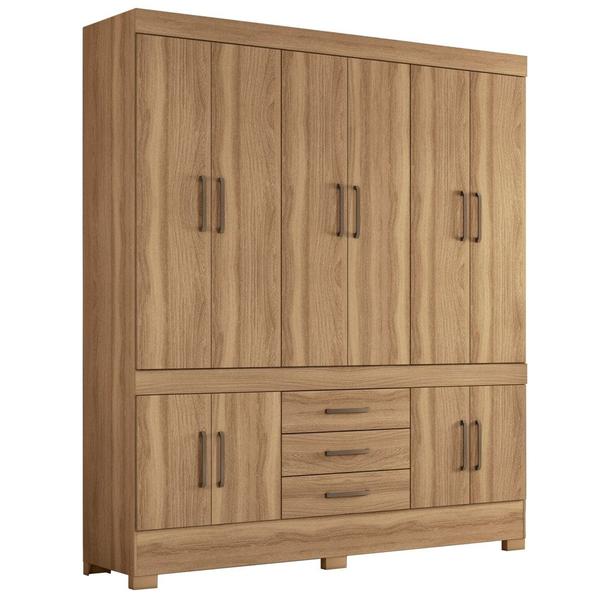 Imagem de Guarda Roupa Casal 10 Portas 3 Gavetas New Murano  D02 Amendola Touch - Mpozenato