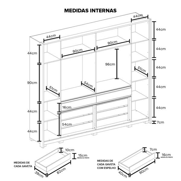 Imagem de Guarda Roupa Casal 10 Portas Rimo Regência