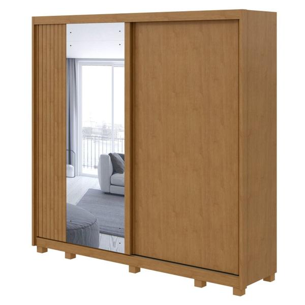 Imagem de Guarda-roupa Casal 100% Mdf 2 Portas 4 Gavetas Velaris com Espelho e com Pés