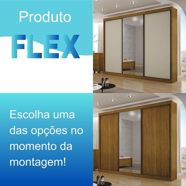 Imagem de Guarda-roupa Casal 100% MDF 3 Portas 6 Gavetas com Espelho Central San Marino - Leifer Móveis