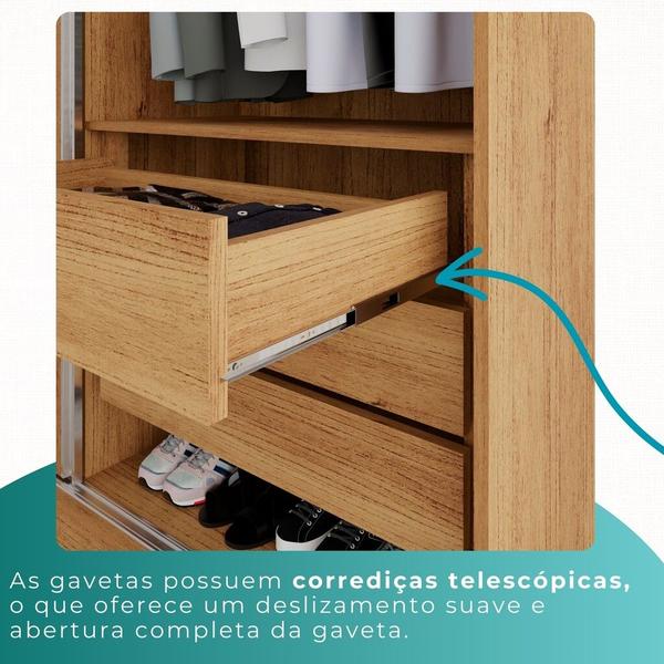 Imagem de Guarda-Roupa Casal 100% MDF 6 Portas 4 Gavetas Grécia - Mais Móveis