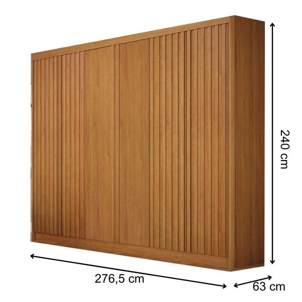 Imagem de Guarda-Roupa Casal 100% MDF 6 Portas 6 Gavetas Braga Leifer Móveis Cinamomo