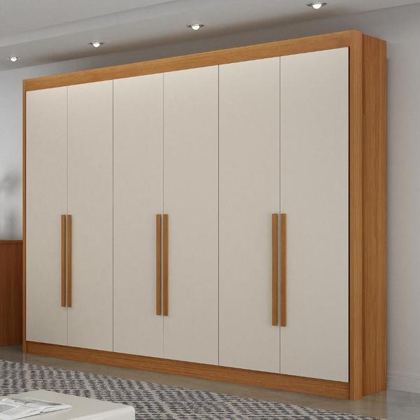 Imagem de Guarda-Roupa Casal 100% MDF 6 Portas 6 Gavetas Diamante Leifer Móveis