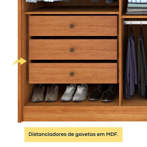 Imagem de Guarda Roupa Casal 100% MDF 6 Portas 6 Gavetas Fortuna Tcil