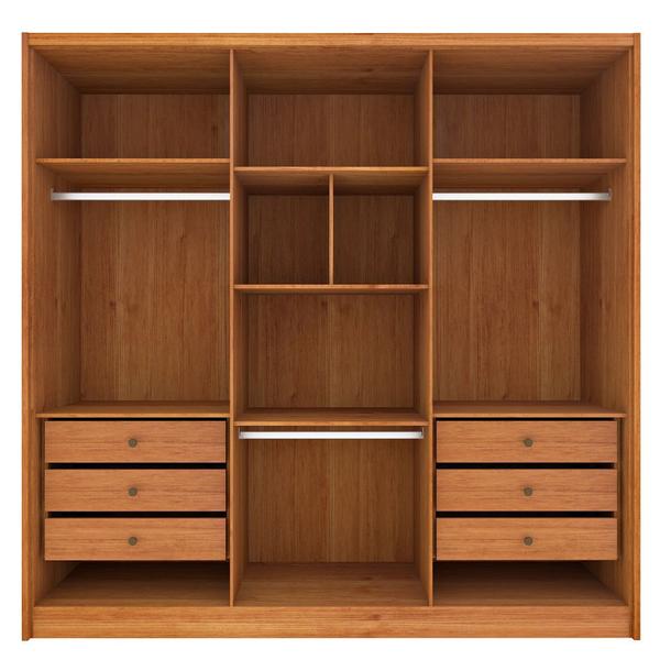 Imagem de Guarda Roupa Casal 100% MDF 6 Portas 6 Gavetas Realeza Tcil