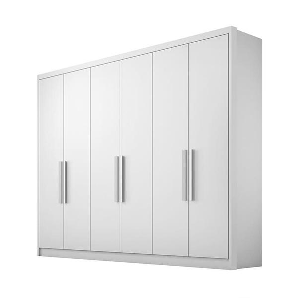 Imagem de Guarda Roupa Casal 100% MDF 6 Portas 8 Gavetas - Linea-Branco - Móveis Novo Horizonte