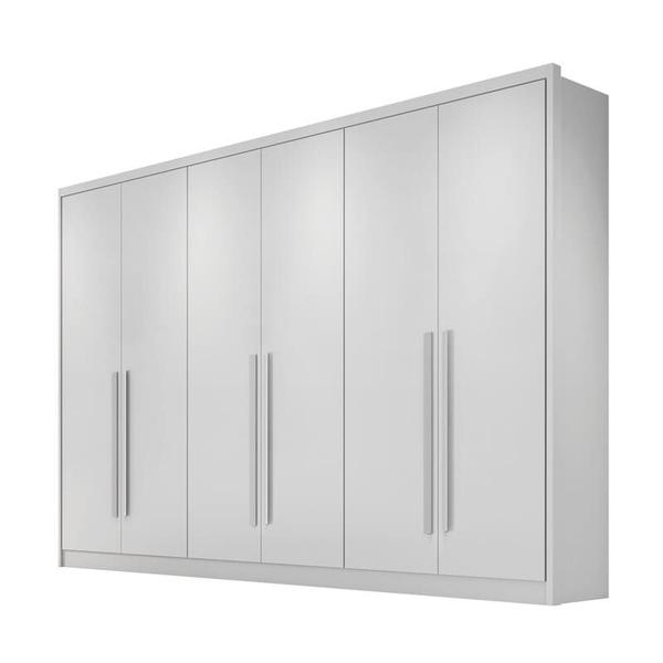 Imagem de Guarda Roupa Casal 100% MDF 6 Portas 8 Gavetas - Livorno-Branco - Móveis Novo Horizonte