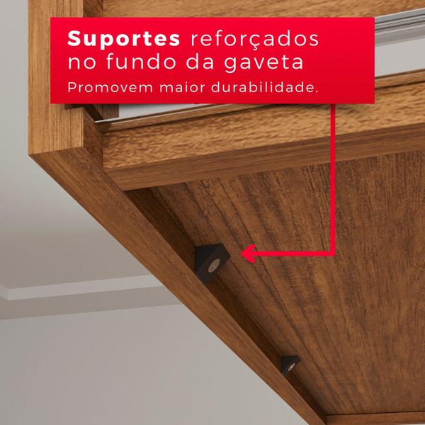 Imagem de Guarda-Roupa Casal 100% MDF 6 Portas e 4 Gavetas Espanha Com Espelho - Tudo de Móveis