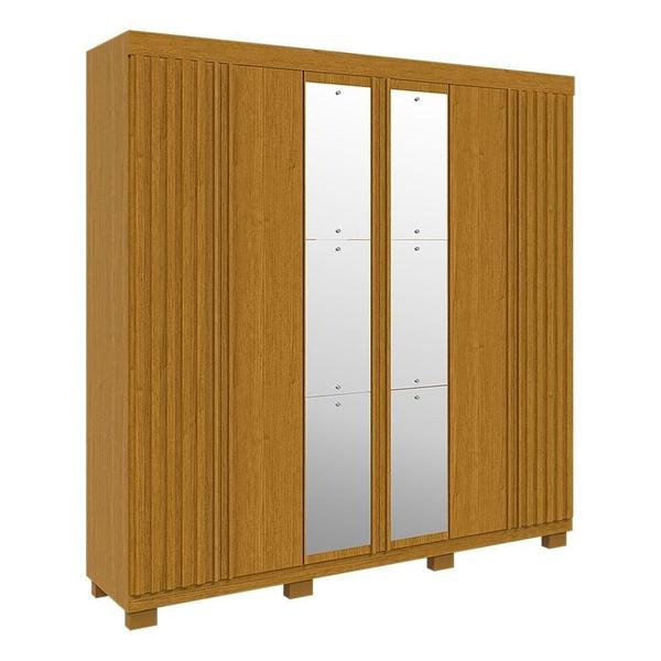 Imagem de Guarda Roupa Casal 100% Mdf 6 Portas Ripado 6 Gavetas Eliza Acp Móveis Cinamomo