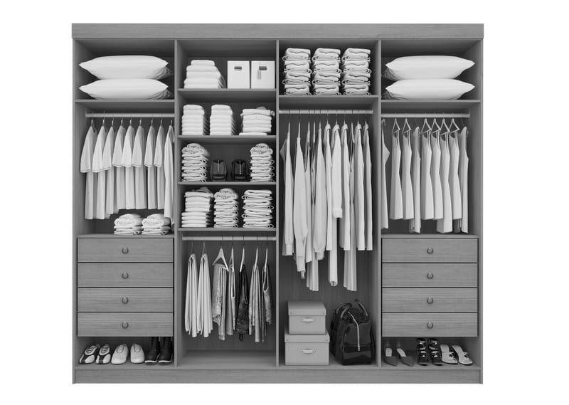 Imagem de Guarda Roupa Casal 100% MDF 8 Portas 8 Gavetas - Daymont-Branco - Móveis D'Doro