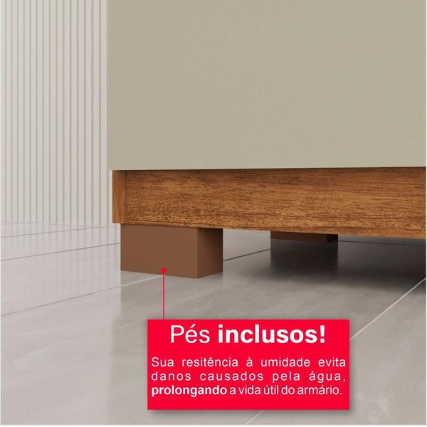 Imagem de Guarda-Roupa Casal 100% MDF 8 Portas e 4 Gavetas Heros Com Espelho- Tudo de Móveis