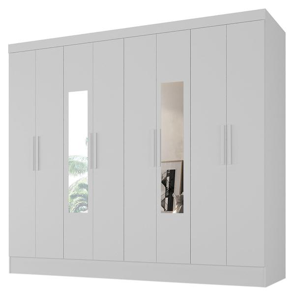 Imagem de Guarda-roupa Casal 100% MDF com Espelho 8 Portas 4 Gavetas Jatobá Yescasa