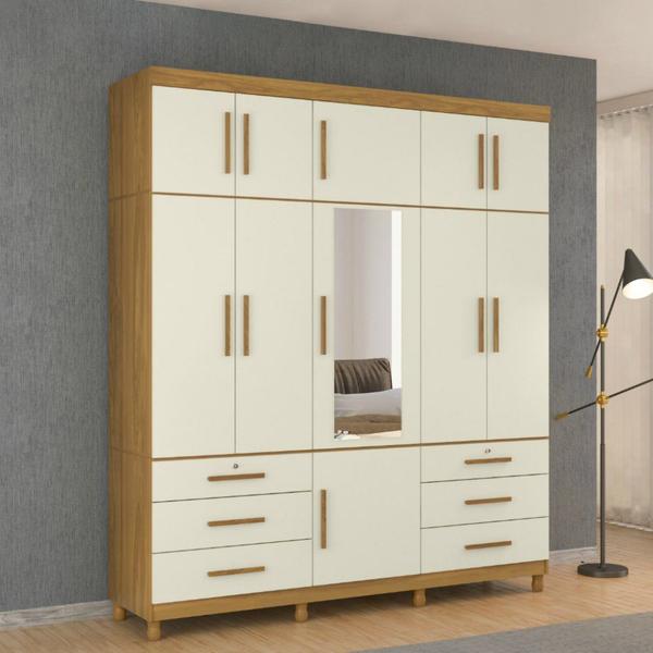 Imagem de Guarda Roupa Casal 11 Portas 6 Gavetas Triton Plus Albatroz