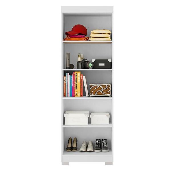 Imagem de Guarda Roupa Casal 1684 com Espelho Multiuso 6020 e Cômoda 8000 Branco New Pés - Araplac