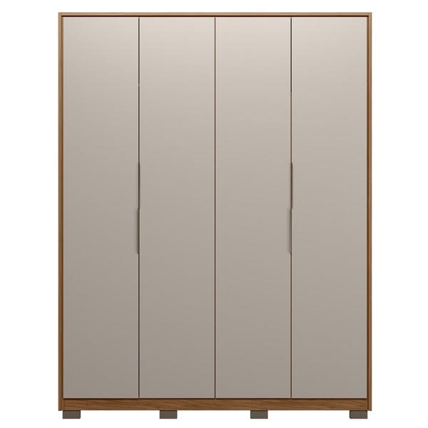 Imagem de Guarda Roupa Casal 180cm 4 Portas Atren D02 Nogueira/Nude - Mpozenato