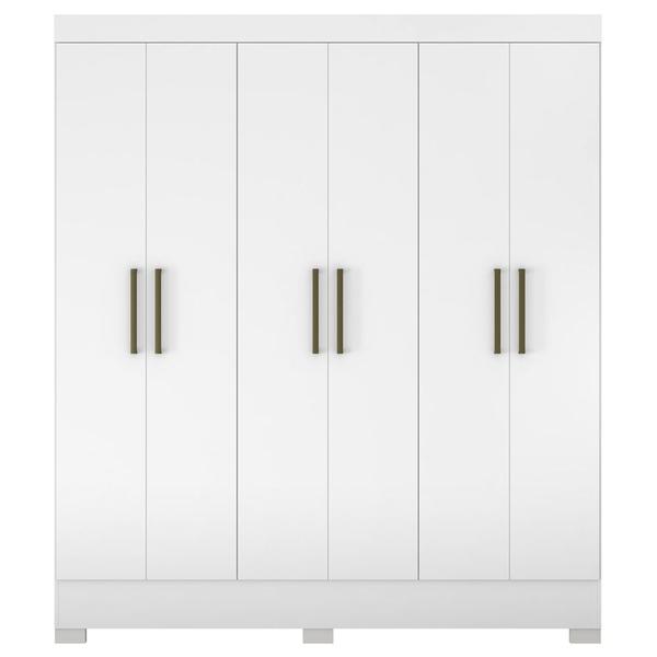 Imagem de Guarda Roupa Casal 180cm 6 Portas Vanci D02 Branco - Mpozenato