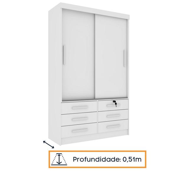 Imagem de Guarda Roupa Casal 2 Portas 6 Gavetas Chicago Tcil Móveis