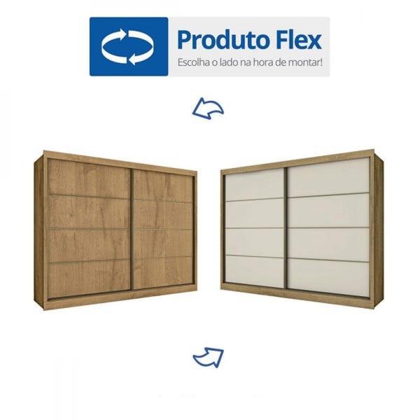 Imagem de Guarda Roupa Casal 2 Portas 6 Gavetas Sevilha Flex Color em MDF Made Marcs