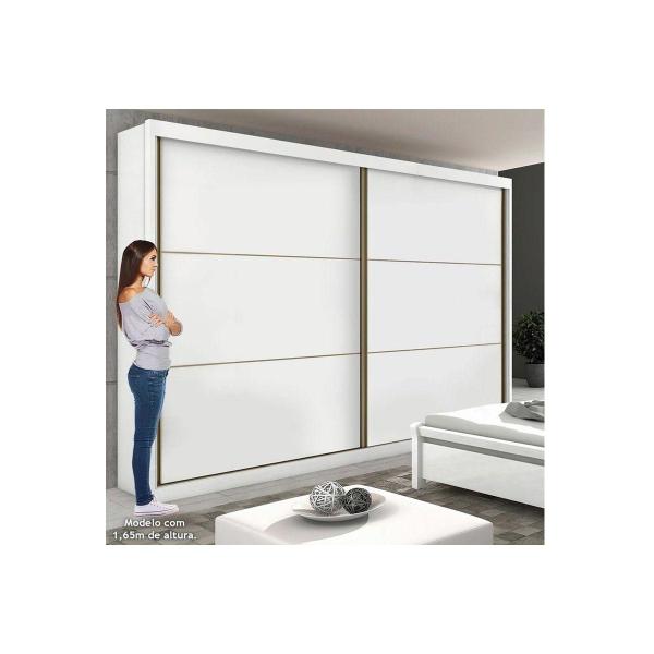 Imagem de Guarda Roupa Casal 2 Portas de Correr e 6 Gavetas Toronto Plus Branco - Lopas