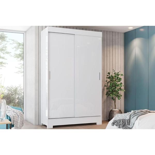 Imagem de Guarda Roupa Casal 2 Portas Deslizantes e 2 Gavetas Briz B351 Branco - Henn