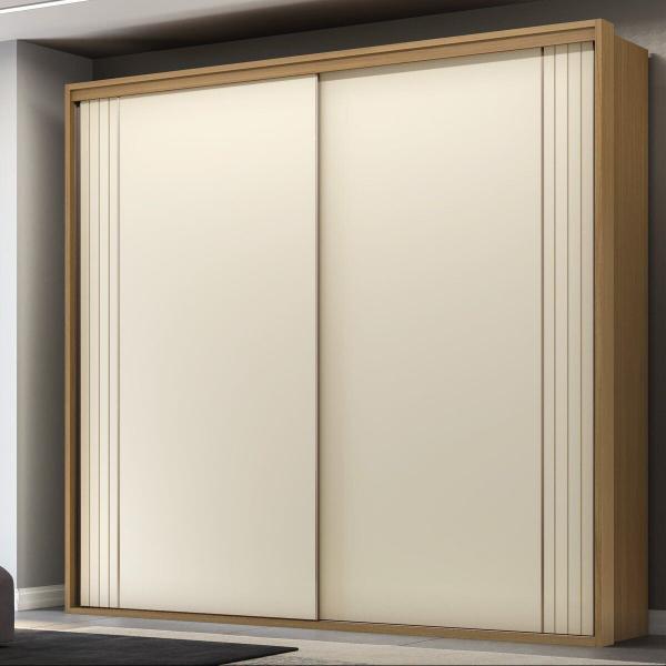 Imagem de Guarda Roupa Casal 2 Portas MDF Ripado 2,07 m Imperium Belmax