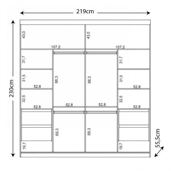 Imagem de Guarda-Roupa Casal 2 Portas Prime Mambel