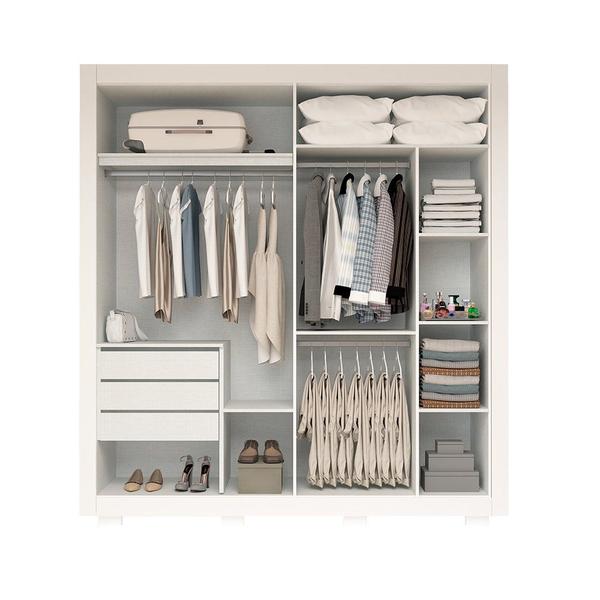 Imagem de Guarda Roupa Casal 210,30cm 2 Portas de Correr com Espelhos 100% MDF Antúrio Espresso Móveis