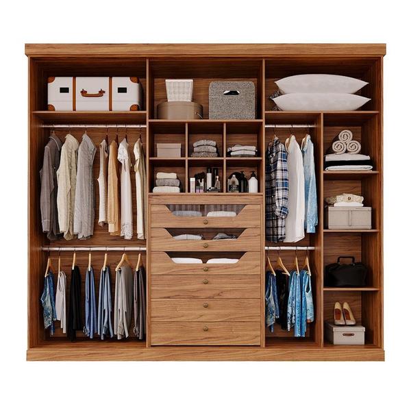 Imagem de Guarda-roupa Casal 267,60cm 6 Portas com Espelho 100% Mdf Linhares Espresso Móveis