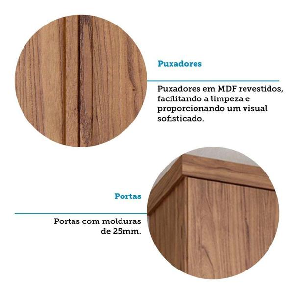 Imagem de Guarda-roupa Casal 267,60cm 6 Portas com Espelho 100% Mdf Linhares Espresso Móveis