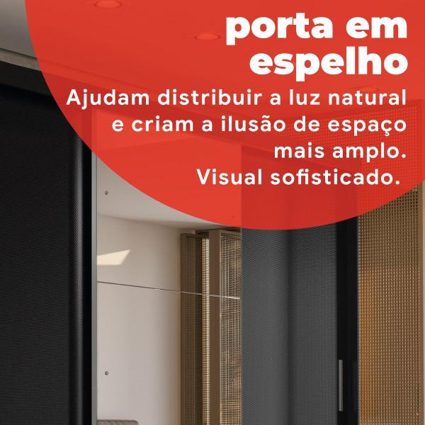 Imagem de Guarda-roupa Casal 3 Portas 2 Gavetas Plata