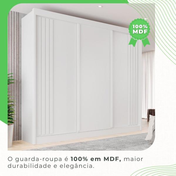 Imagem de Guarda-roupa Casal 3 Portas 4 Gavetas Atenas