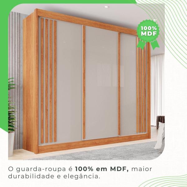 Imagem de Guarda-roupa Casal 3 Portas 4 Gavetas Atenas