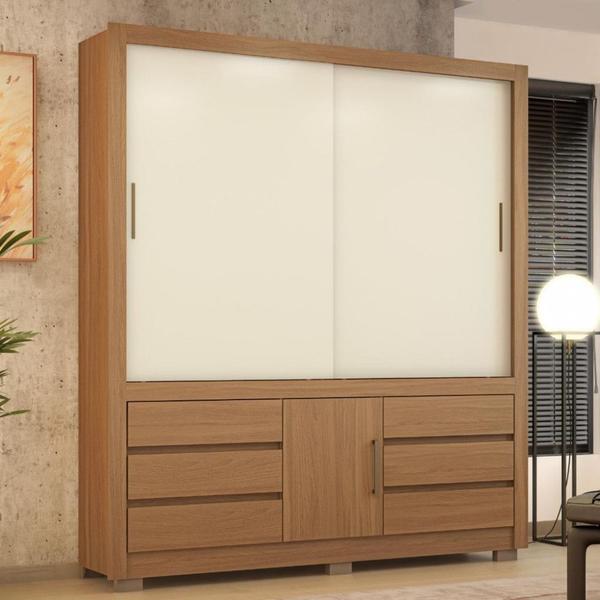 Imagem de Guarda Roupa Casal 3 Portas 6 Gavetas Arbo Demobile