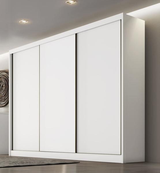 Imagem de Guarda Roupa Casal 3 Portas 6 Gavetas - Diamond-Branco - Móveis Novo Horizonte