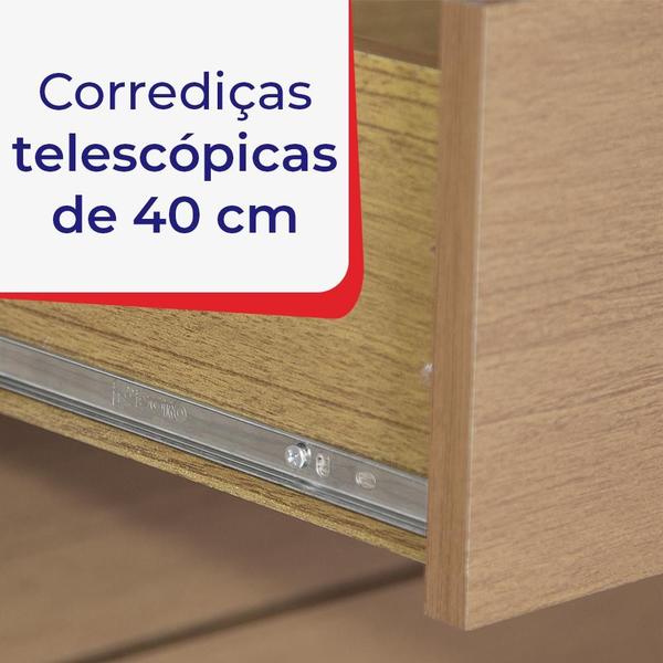 Imagem de Guarda Roupa Casal 3 Portas com Espelho Central 9 Gavetas Atlanta