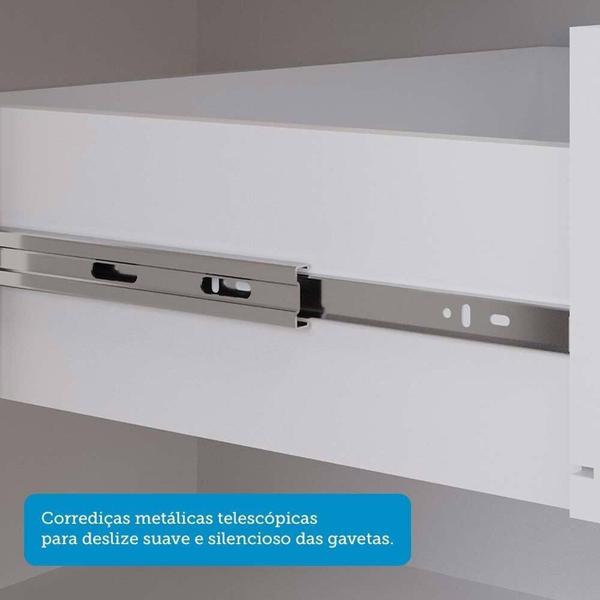 Imagem de Guarda-roupa Casal 3 Portas de Correr 6 Gavetas com Pés 100% Mdf Boston Espresso Móveis