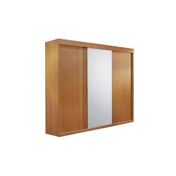 Imagem de Guarda Roupa Casal 3 Portas de Correr Espelho Inteiro Central 6 Gavetas Garibaldi 100% MDF - Valverde