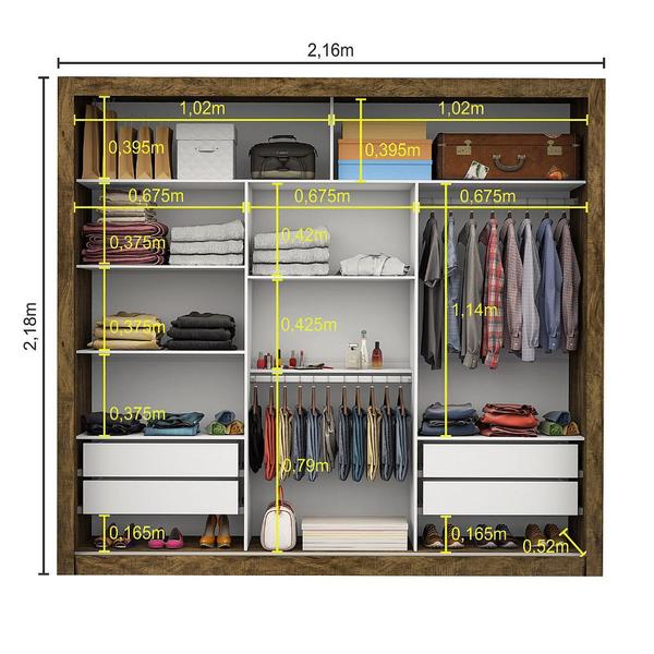 Imagem de Guarda Roupa Casal 3 Portas de Correr Ilheus Carioca Móveis Demolição