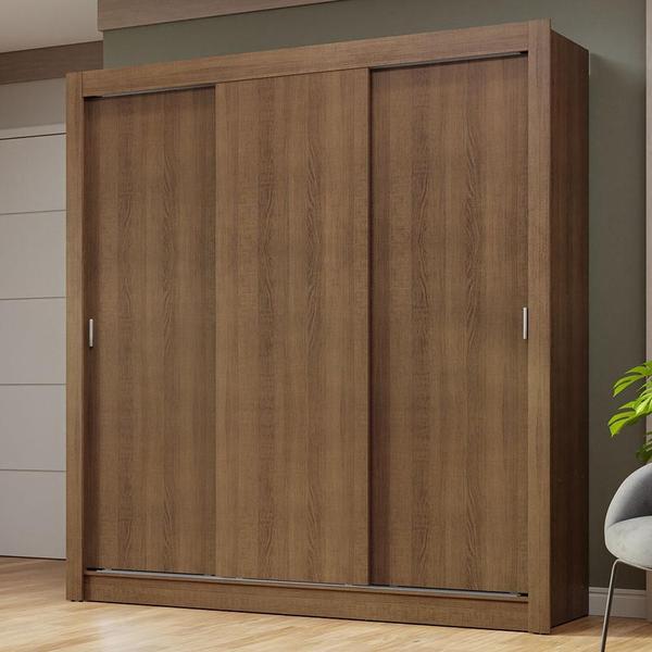 Imagem de Guarda-Roupa Casal 3 Portas de Correr Rustic Nobre Madesa