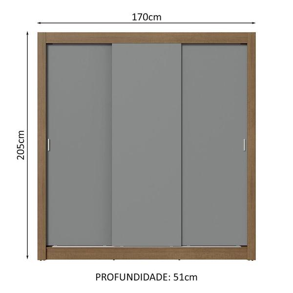 Imagem de Guarda-Roupa Casal 3 Portas de Correr Sublime Plus Madesa