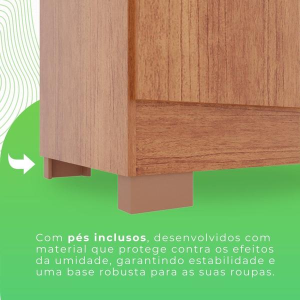 Imagem de Guarda-roupa Casal 4 Portas 2 Gavetas França