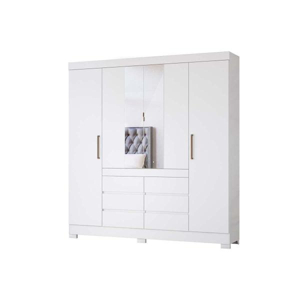 Imagem de Guarda Roupa Casal 4 Portas Cadis Branco - Demóbile