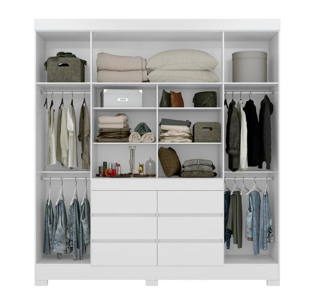 Imagem de Guarda Roupa Casal 4 Portas Cadis Branco