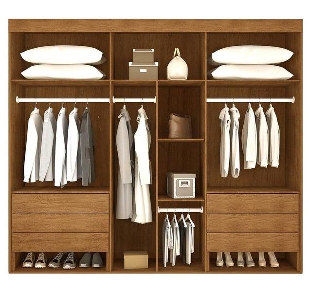 Imagem de Guarda Roupa Casal 6 Portas 100% MDF - Lucca Premium-Imbuia - Móveis Rufato