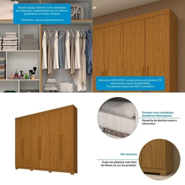 Imagem de Guarda Roupa Casal 6 Portas 100% Mdf Nubia Acp Móveis Cinamomo