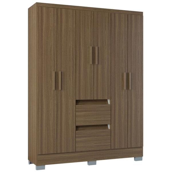 Imagem de Guarda Roupa Casal 6 Portas 135 cm 949 Castanho POQQ